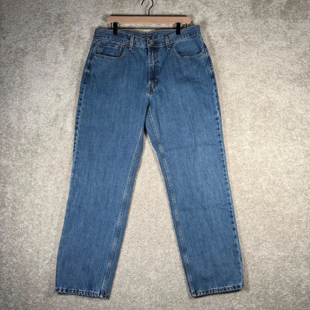 Levis 550 Relaxed Fit Tapered Leg Jeans Men's 36x32 Blue Medium Wash Denim